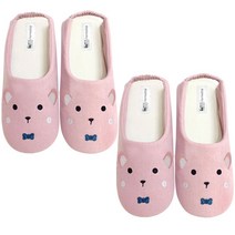 베어큐트 덧신 실내화 2p, 핑크