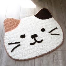 아크로 다용도 주방 욕실 발매트, 하얀고양이