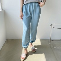 오키진 여성용 스트링 포켓 카고 조거 팬츠