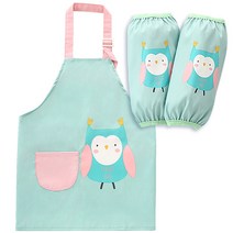 모리의집 어린이 미술 앞치마 세트, 민트