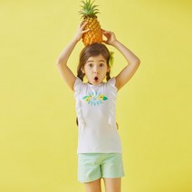 올리반 여아용 하와이안 티셔츠