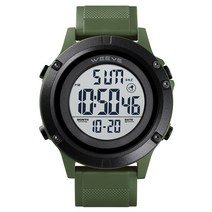 WEEVE 남성 디지털 스포츠 군인 군용 방수 전자손목시계