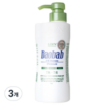 로픈 바오밥 21차 프리미엄 샴푸 건성 일반두피용, 500g, 3개