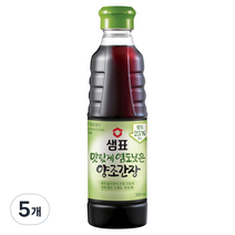 샘표 맛있게 염도낮은 양조간장, 500ml, 5개
