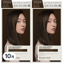 나드 아르간 에센스 새치 염색제, 진한갈색, 10개