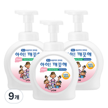 아이깨끗해 핸드워시 용기형 상큼한 레몬향, 490ml, 9개