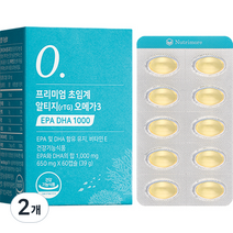 뉴트리모어 프리미엄 초임계 알티지 오메가3 EPA DHA 1000 39g, 60정, 2개