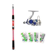 해동 오아시스 낚싯대 + SL스피닝릴2000 간단 망둥어 원투 낚시 세트 233271, 핑크(낚시대), 네이비(스피닝릴)