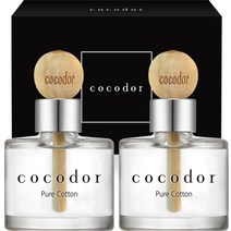 코코도르 우드볼 차량용디퓨저 50ml 2개입, 퓨어코튼, 1세트