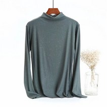 스타 빈티지 반짝이 임산부 긴팔 목 티셔츠
