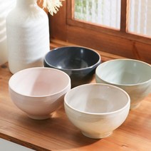 윤도자기 다인 공기 4종 세트, 분홍, 설백, 청옥, 군청, 1세트