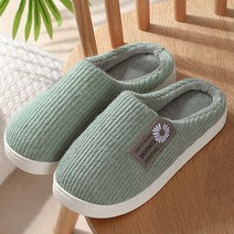 여성용 니트 면 실내화 슬리퍼 G716, 그린(G7162), 1개