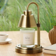 에인디 불빛높이조절 초초 빈티지골드 워머+워머전용 소이캔들 280g세트, 레드로즈, 1세트