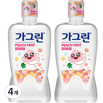 가그린 피치민트 구강청결제, 750ml, 4개