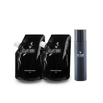 인투모 흑채 헤어블룸 파우더 리필용 25g 2p + 고정 픽서 80ml, 블랙, 1세트