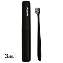 라니핏 소프트 휴대용 칫솔 + 케이스 세트 블랙, 3세트