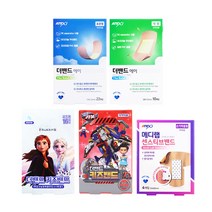 아텍스 더밴드 에이 표준형 22p + 대형 10p + 디즈니 겨울왕국2 캐릭터밴드 표준형 16p + 헬로카봇 캐릭터밴드 표준형 16p + 메디랩 센스티브 밴드 손가락끝용 4p, 1세트