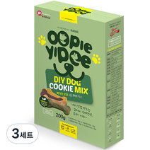 브레드가든 반려동물 우피이피 뼈다귀모양 쿠키믹스 50g x 4종 간식 DIY 세트, 3세트, 과일/야채