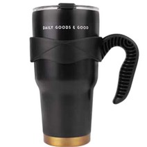 디지지 솔리드 핸들 스텐 진공 냉온 텀블러, 블랙, 900ml
