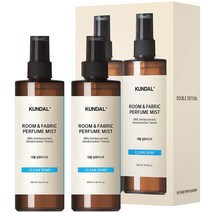 쿤달 퍼퓸 룸 앤 패브릭 섬유탈취제 클린솝향, 300ml, 2개