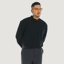 파이브엑스라지 남성용 빅사이즈 링클프리 베이직 헨리넥 긴팔 티셔츠