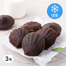 맘쿠킹 우리밀 초코 마들렌 생지 (냉동), 3개, 176g