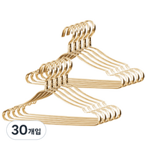 코시나 경량 알루미늄 논슬립 옷걸이 와이드형, 골드, 30개입