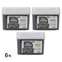 허브스토리 냉장고 탈취제 참숯 본품, 160g, 6개