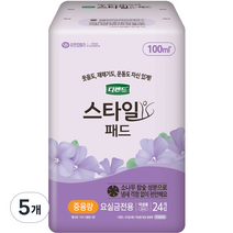 디펜드 여성용 스타일 참숯 패드 중용량, 24개입, 5개, 중형