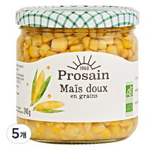 프로상 유기농 스위트 옥수수콘 통조림, 345g, 5개