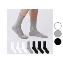 GGRN 남성용 스탠다드 맨 파일 쿠션 크루 삭스 8켤레 세트