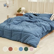 바자르 60수 고밀도 바이오워싱 피그먼트 옥수수솜 차렵이불 세트