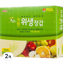 크린손 뉴크린 위생장갑 500매, 2개