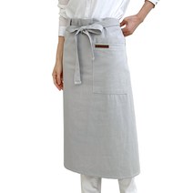 유노야 댄디 셰프 하프 앞치마, 연그레이, 1개