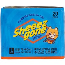 쉬즈곤 3초 강아지 논슬립 배변패드 20매, 1개