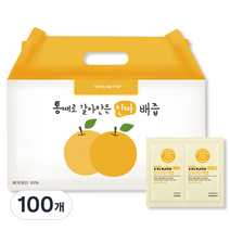 통째로 갈아만든 배즙 일반파우치, 100개, 100ml