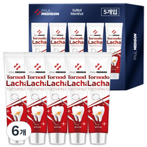 폴메디슨 토네이도 라차 치약 5개입 세트, 100g, 6개