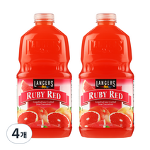 랭거스 루비레드 자몽 주스, 1.89L, 4개