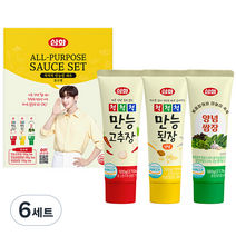 삼화식품 척척척 만능장 미니튜브 3종 세트, 300g, 6세트