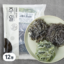 주일 무결점 오독오독 해초 미역줄기 + 꼬시래기 + 톳, 200g, 12봉