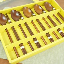 네이쳐리빙 옻칠수저5벌 선물세트, 5세트, 숟가락 5p + 젓가락 5p