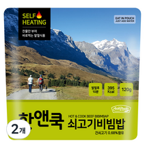 이지밥 핫앤쿡 쇠고기비빔밥 즉석 발열식품, 120g, 2개