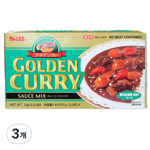 에스앤비 골든카레 중간매운맛, 1kg, 3개