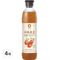 청정원 사과초모 식초, 900ml, 4개