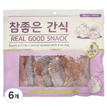 참좋은간식 헬로도기 강아지 간식 600g, 통닭가슴살, 6개