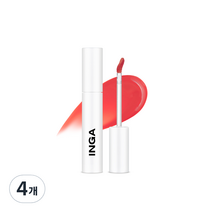 잉가 워터 글로우 립 틴트 4.5g, 크러쉬, 4개