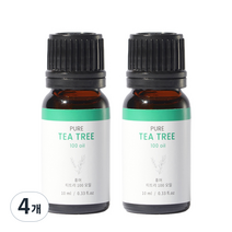 퓨어케이 퓨어 티트리 100 오일, 10ml, 4개