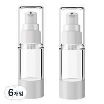 DM 뷰티 휴대용 펌프 로션 공병 플랫 진공 30ml, 혼합 색상, 6개입