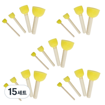 아트시크릿 스텐실 페인팅 스펀지 브러쉬 4종 세트 618, 혼합색상, 15세트