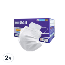 MB필터 일회용 덴탈마스크 성인용 개별포장 화이트, 50매입, 2개